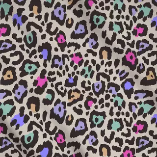 Meterware Leopard Muster bunt