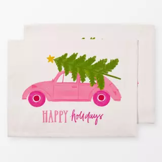 Tischset Happy Holidays Auto
