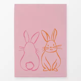 Geschirrtuch Happy Bunnys pink