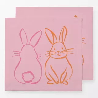 Servietten Happy Bunnys pink