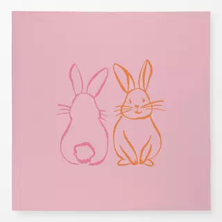 Tischdecke Happy Bunnys pink