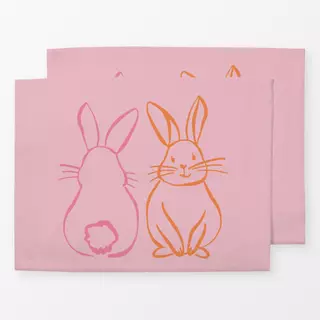 Tischset Happy Bunnys pink