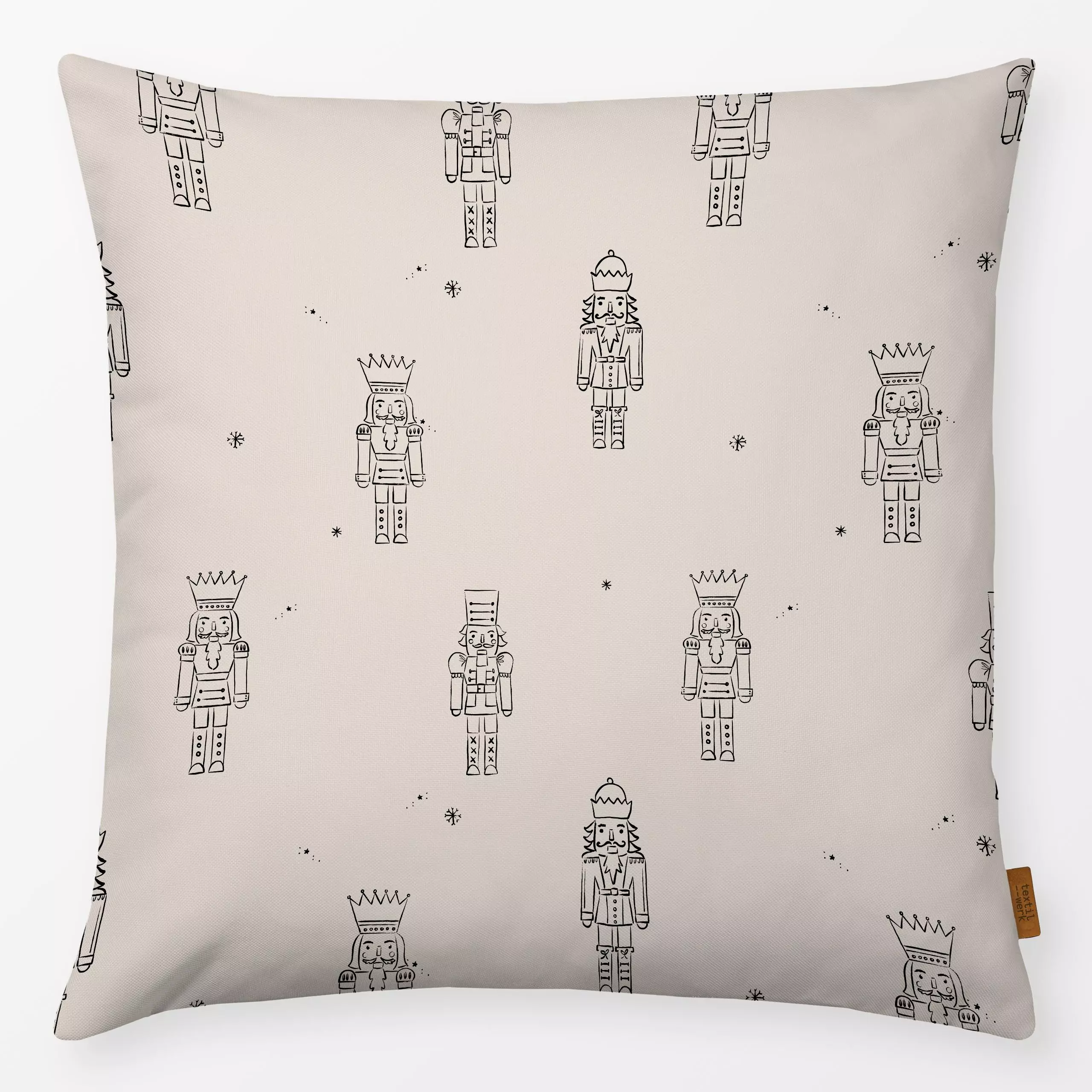 Kissen Nussknacker Pattern - Weihnachten, Winter - von „Kruth Design"; Weihnachtsmann, Nussknacker, Weihnachten, modern, Win...