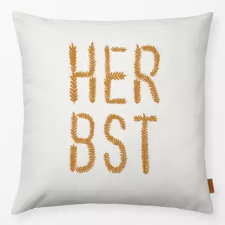 Kissen Herbst Getreidetypo Beige