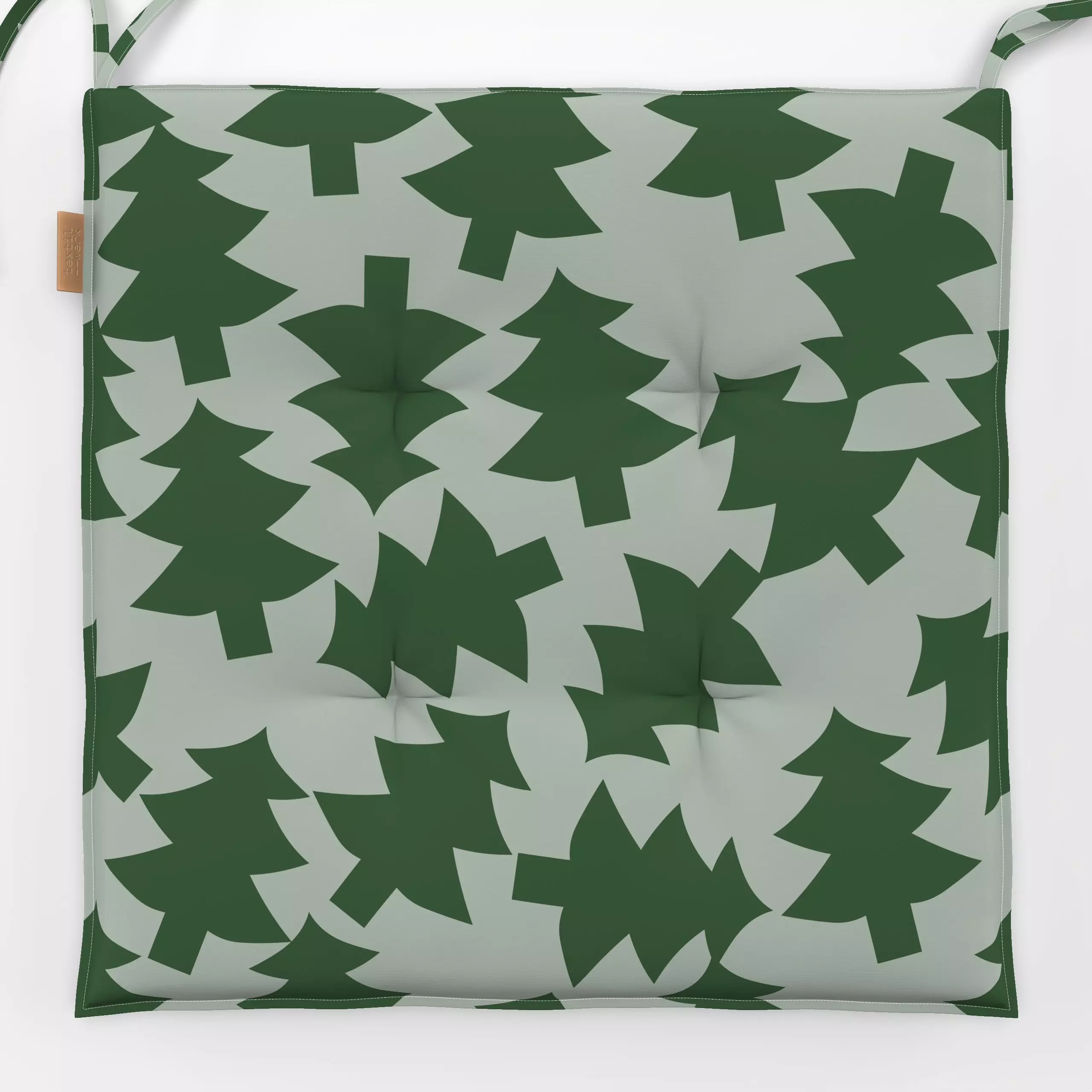 Sitzkissen Magical Trees Green - Weihnachten, Anlässe - von „Jana Driver"; Tannenbaum, Weihnachten, gruen, christmas, trees,...