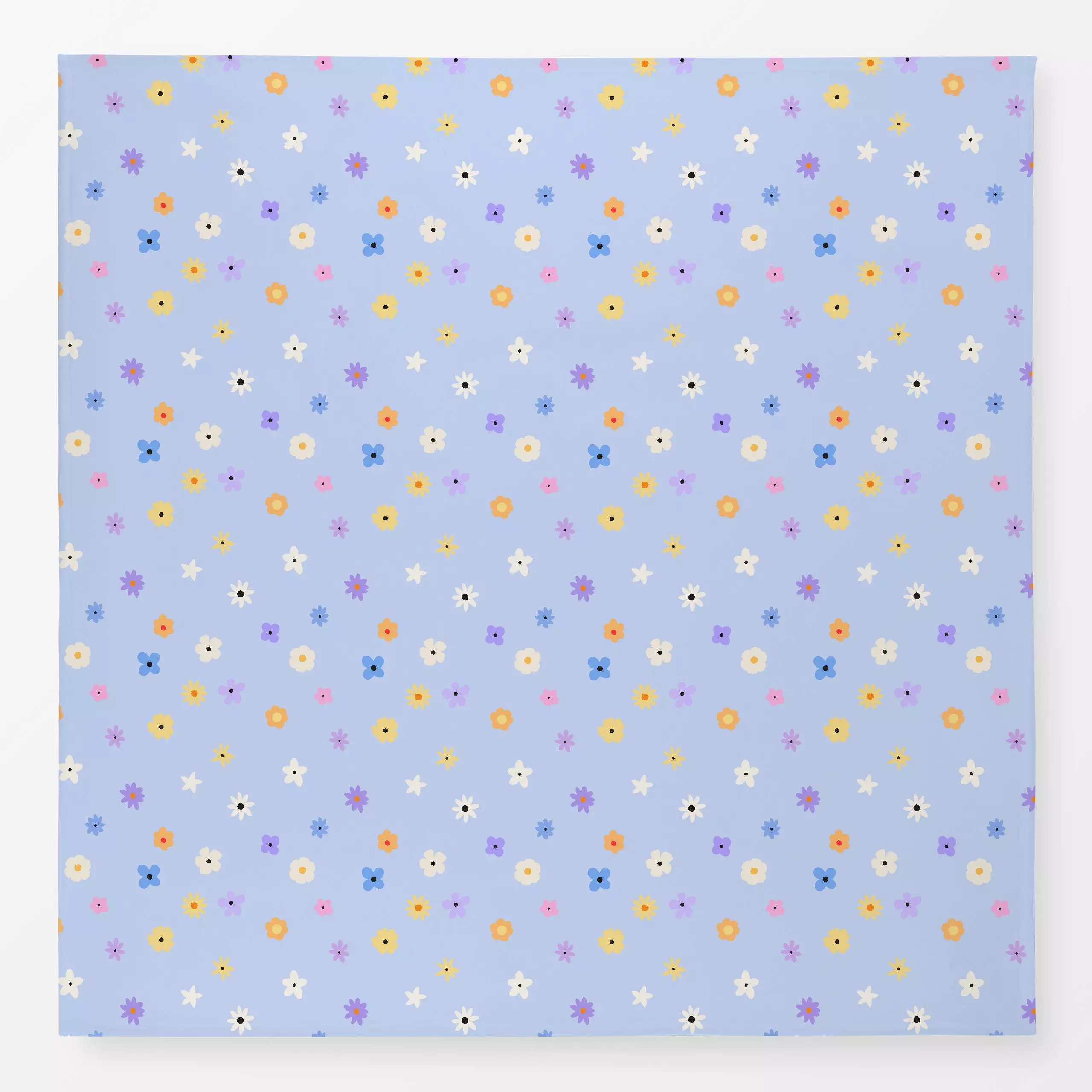 Tischdecke Viele Blüten Lilablau - Blumen & Florales, Frühling - von „Studio Kesse"; Blumen, Wildblumen, Sommerblumen, Somme...