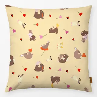 Kissen Osterhasen Pastellgelb