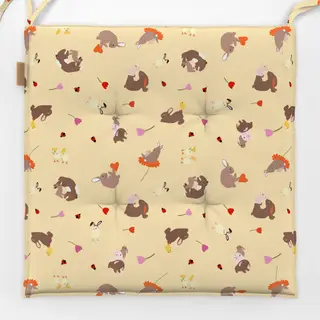 Sitzkissen Osterhasen Pastellgelb