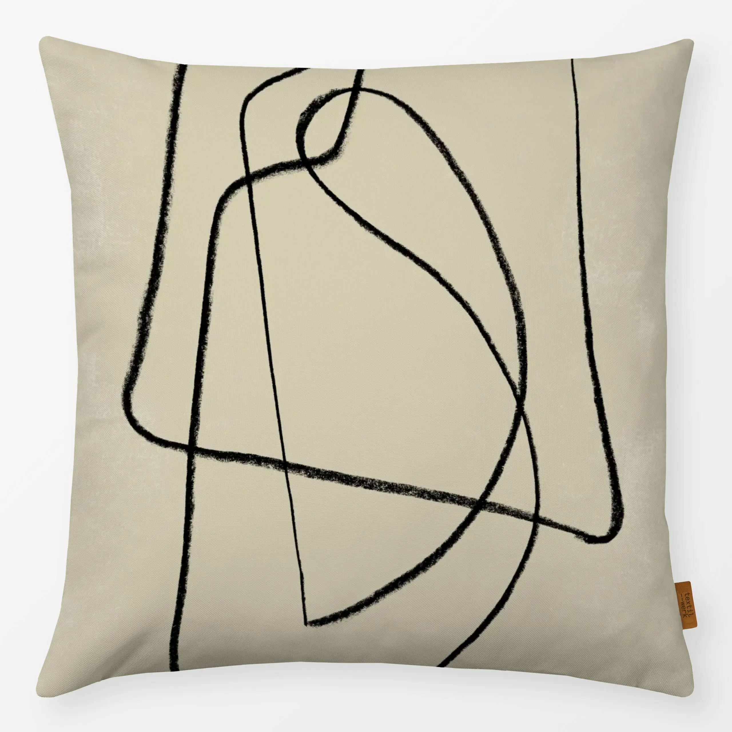 Kissen Pencil scribble 6 - Symbole & Muster - von „Nouveau Prints"; Linien, abstrakt, formen, Grafik, minimalistisch, linear...