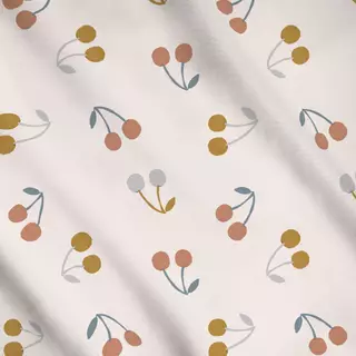Meterware Pastell Kirschen Muster