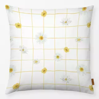 Kissen Wiesenblumen kariert