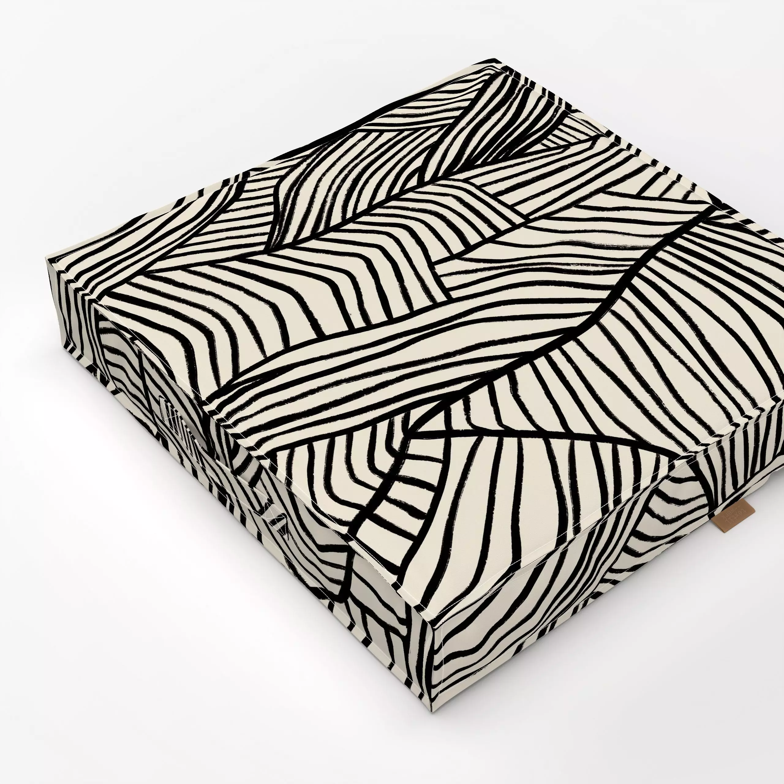 Bodenkissen Bold Beige Leaf - Symbole & Muster - von „Studio ROSAGRAU"; Muster, Natur, Kissen, outdoor, grafikdesign, Studio...