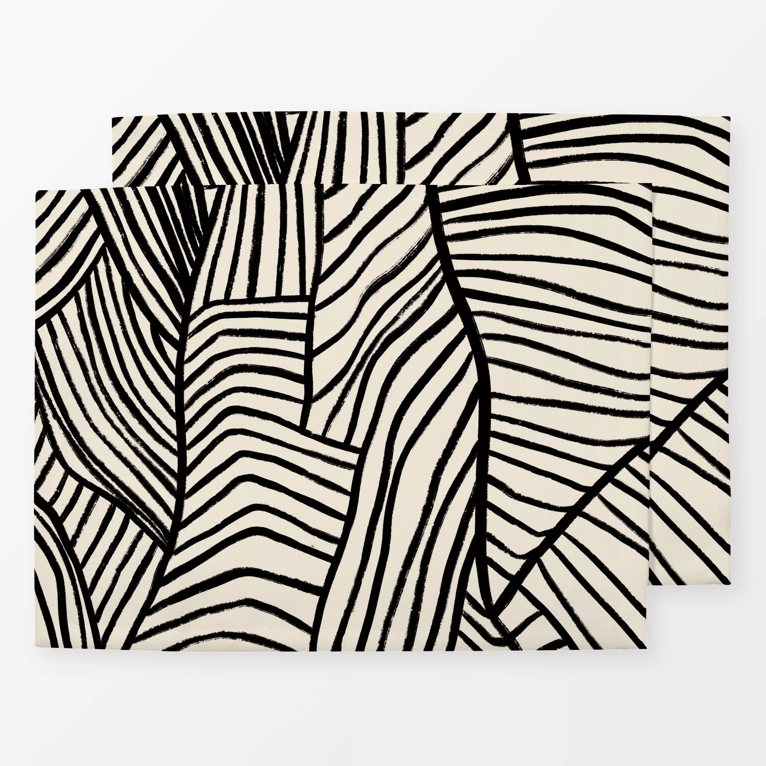 Tischset Bold Beige Leaf, gemustert, von Studio ROSAGRAU