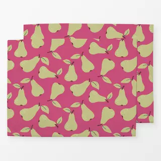 Tischset Birnen Pink