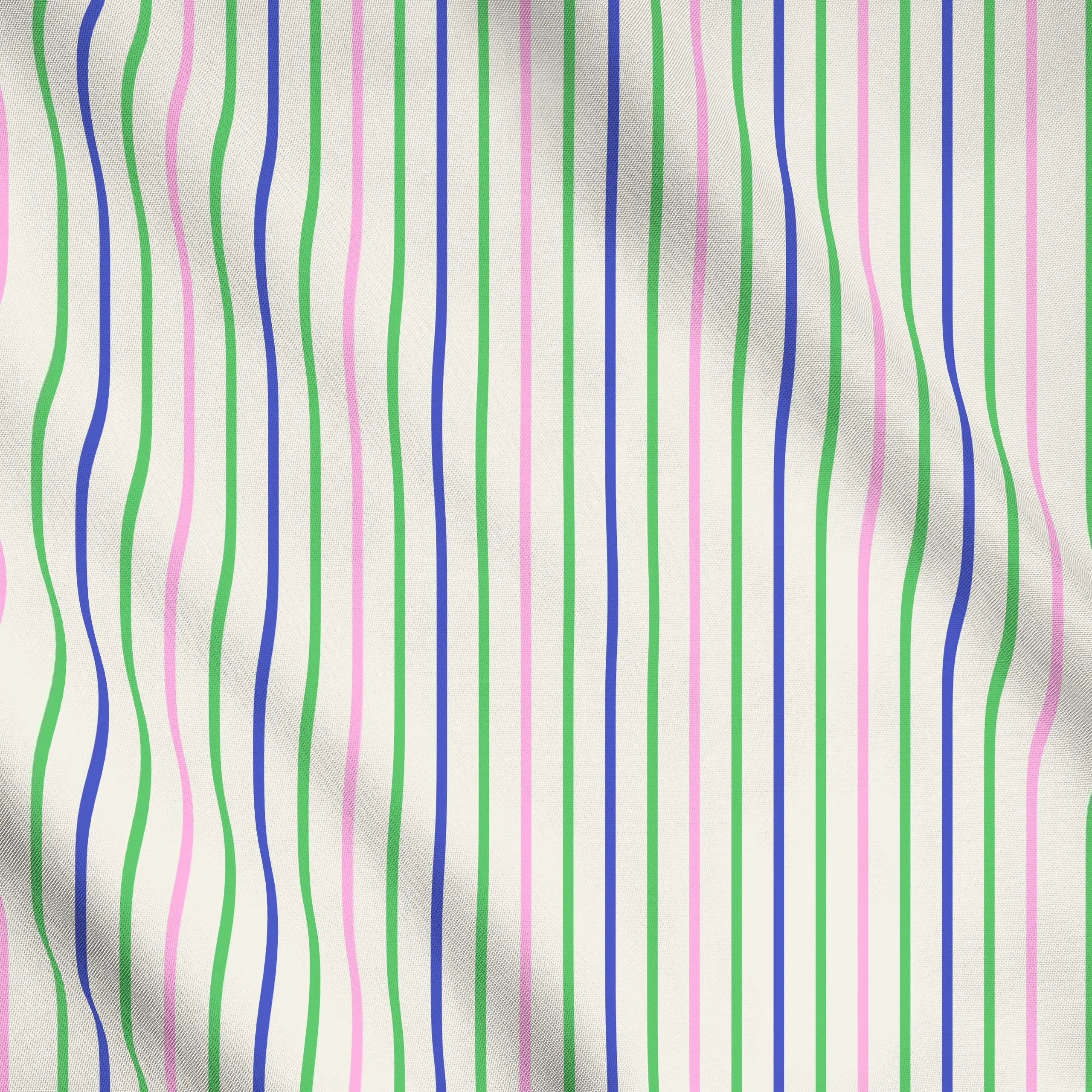 Meterware Streifen blau-grün-rosa - Frühling, Symbole & Muster, Ostern - von „Kerstin Ax"; Linien, Streifen, Ostern, minimal...