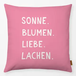 Kissen Sonne Blumen Liebe Pink