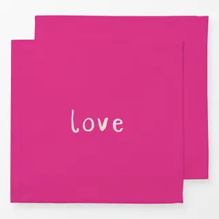 Servietten Love Love pink