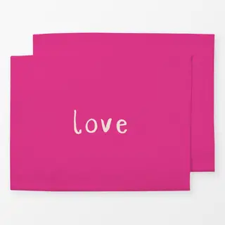 Tischset Love Love pink