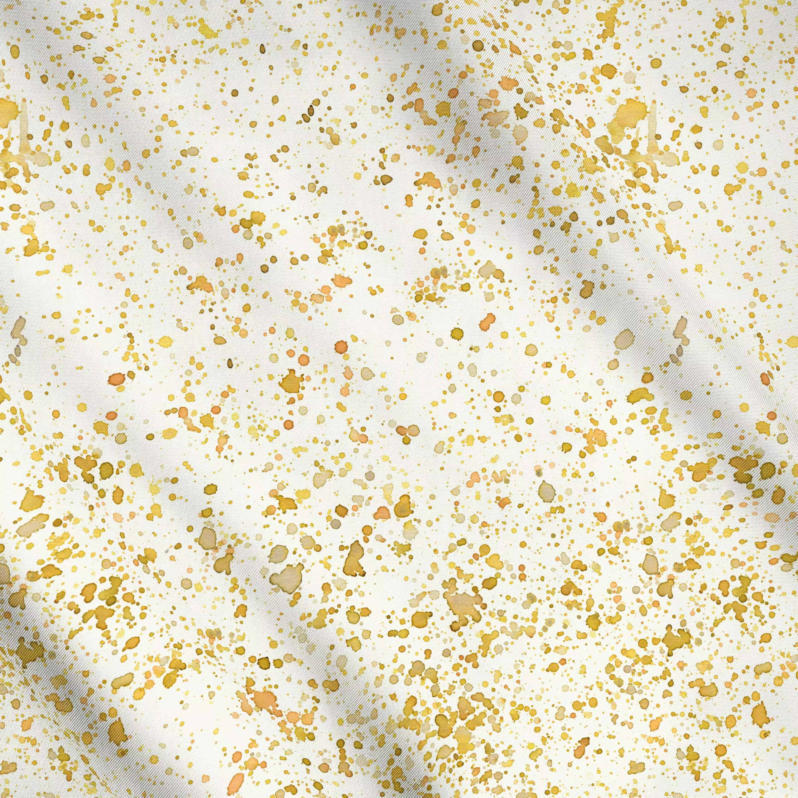 Meterware Splash - Frühling, Symbole & Muster - von „Anna Petersen"; Wasserfarben, Aquarell, gold, Pastell, splash, flecken,...