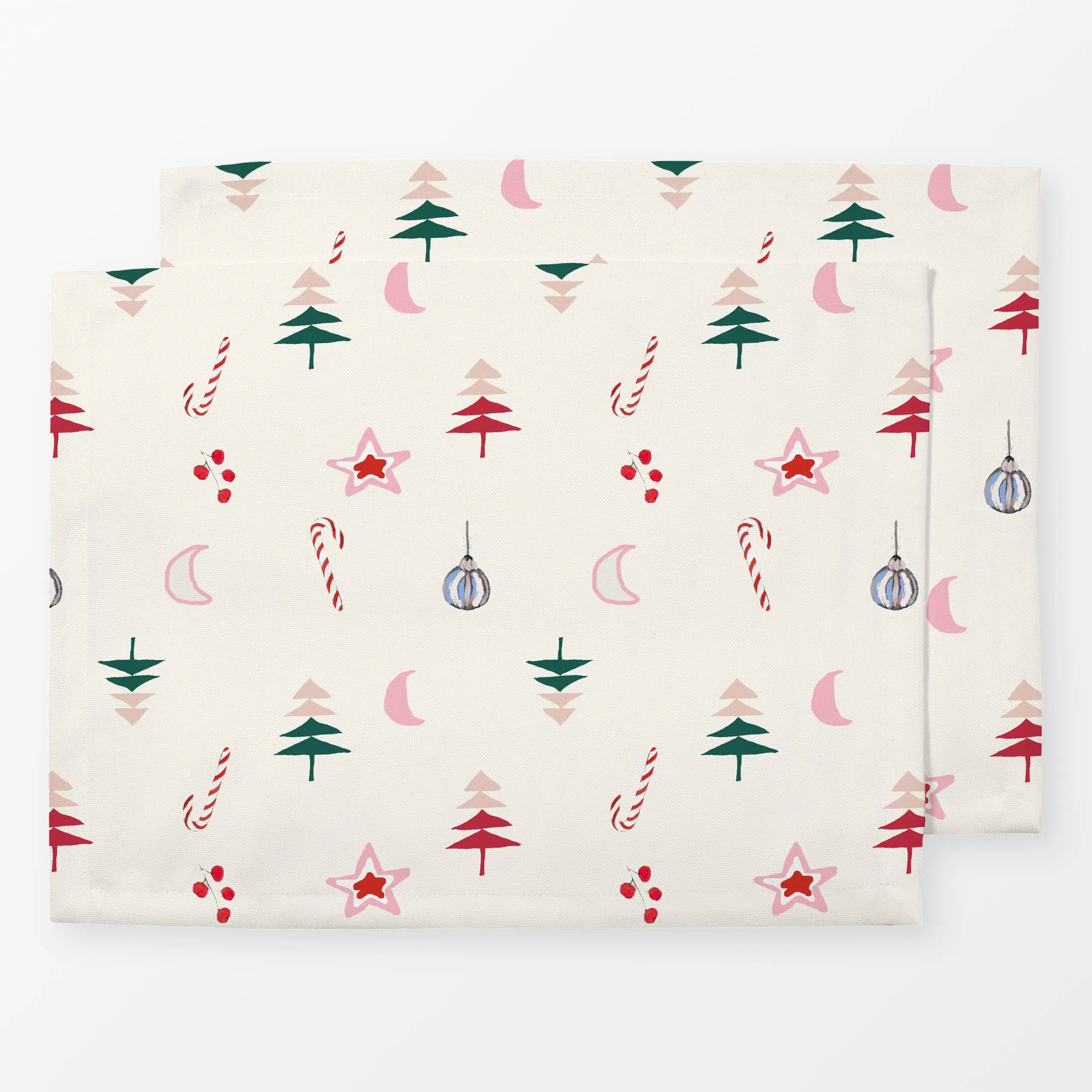 Tischset Happy Cozy Christmas - Weihnachten, Winter, Symbole & Muster - von „Miriam Dück"; Illustration, Hygge, Merry Christ...
