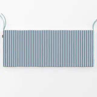 Bankauflage Mahagony blau Nadelstreifen