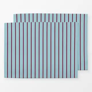 Tischset Mahagony blau Nadelstreifen