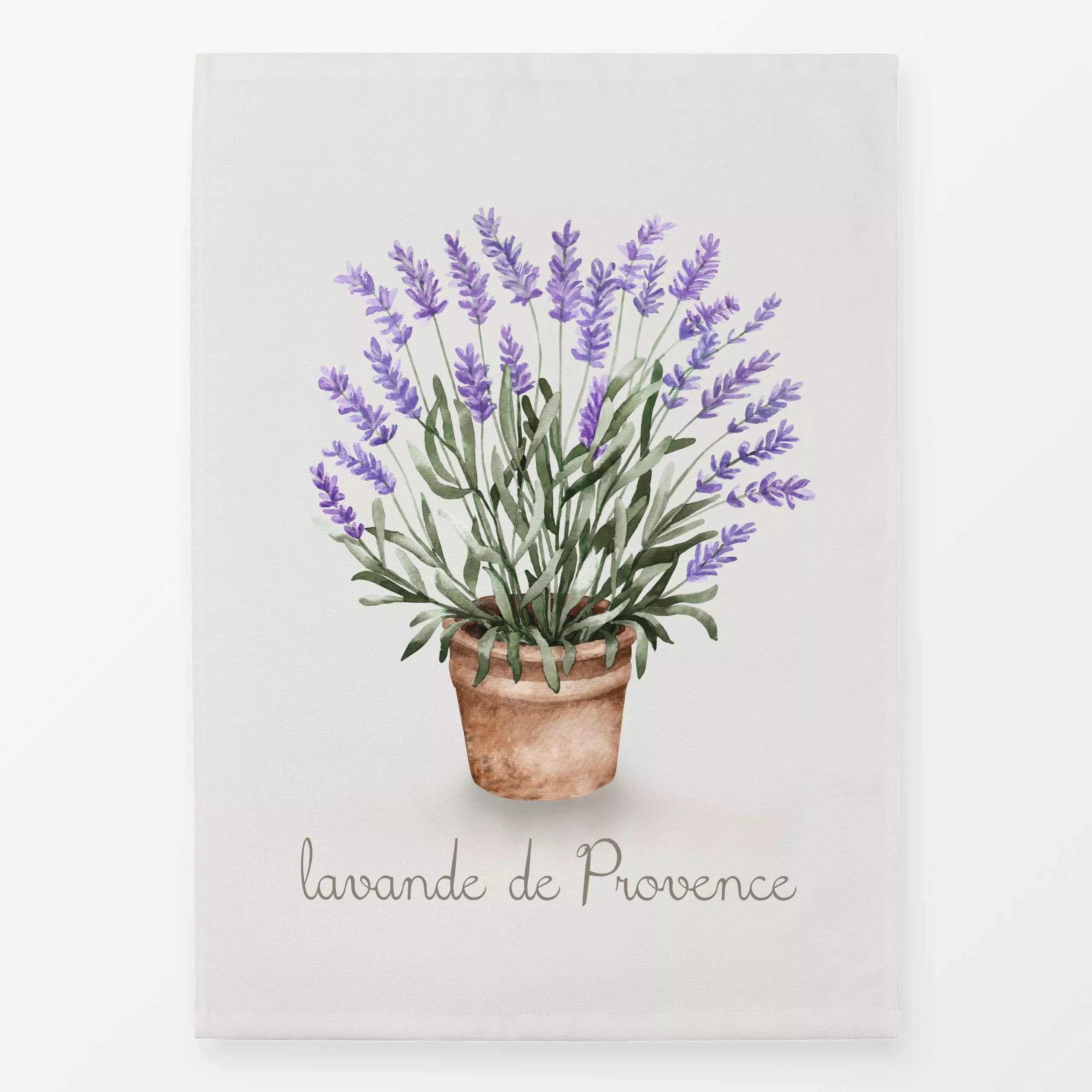 Geschirrtücher Lavande De Provence - Sommer, Pflanzen & Botanik - von „Karen Menzenbach"; Aquarell, Natur, Pflanzen, Kräuter...