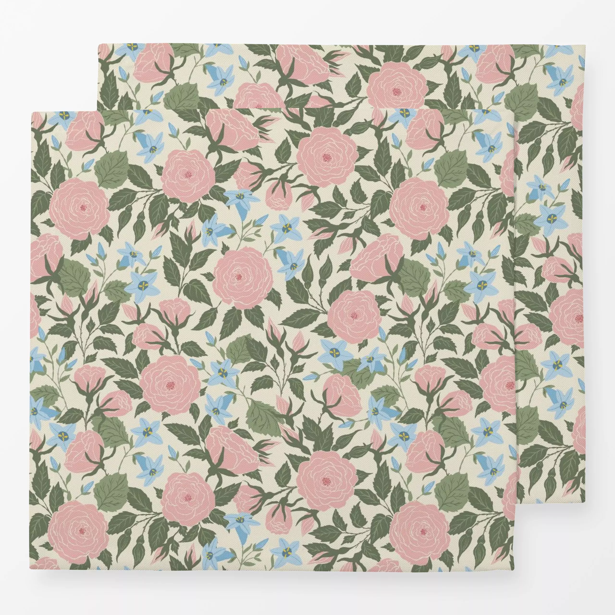 Servietten Romance Flowers Allover - Blumen & Florales, Symbole & Muster, Pflanzen & Botanik - von „DEINKI“; Rosen, Pfingstr...