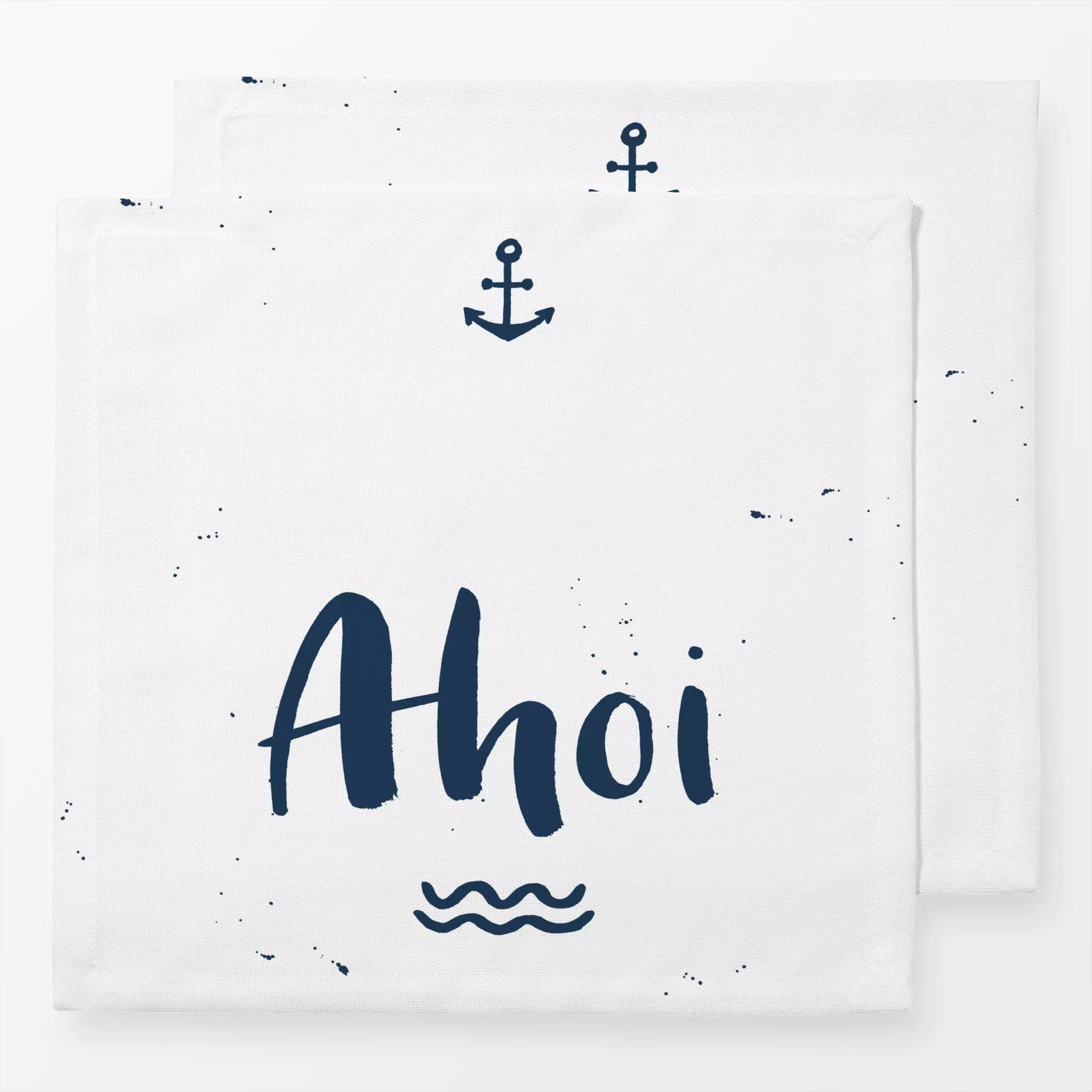 Servietten Ahoi Weiß Blau Ahoi Weiß Blau