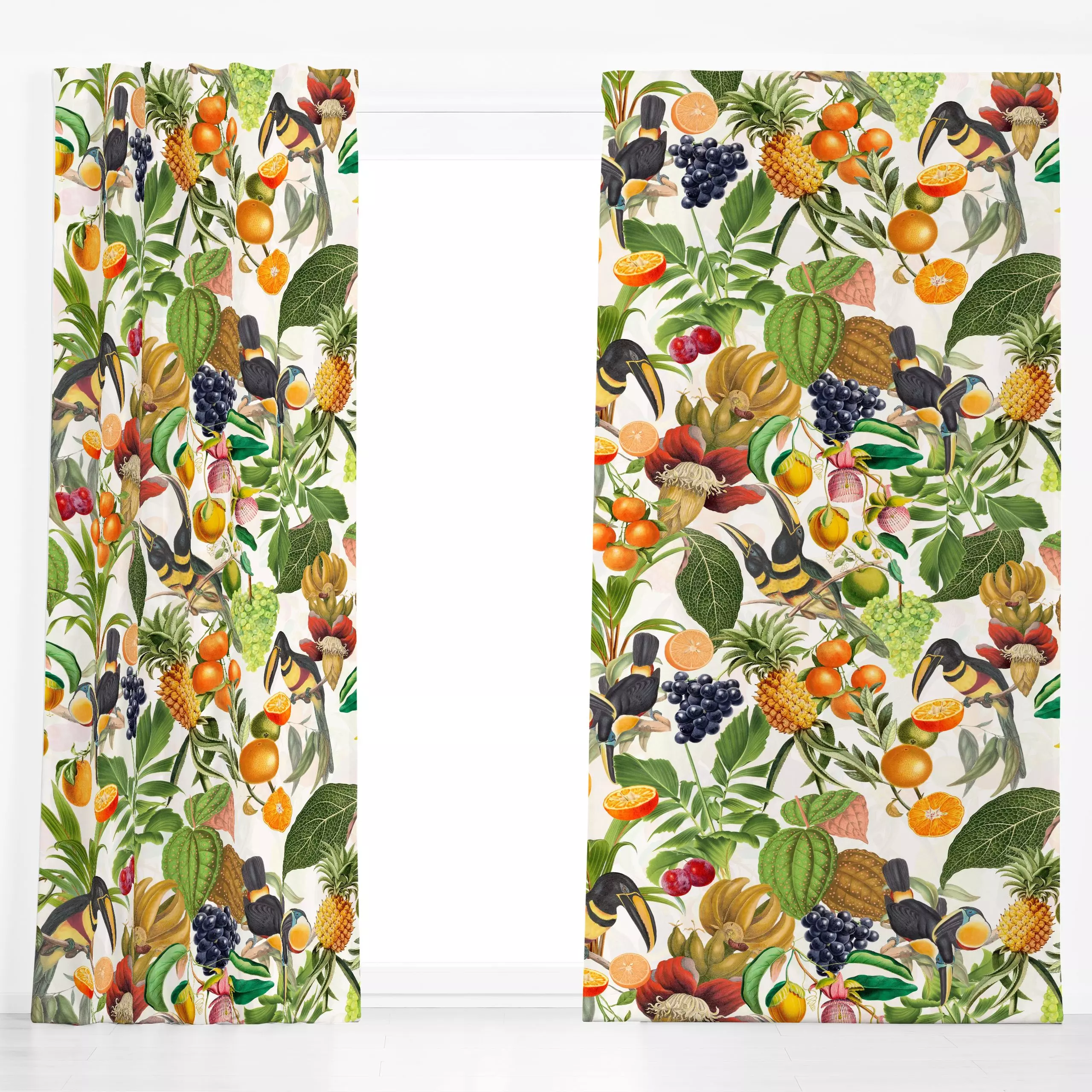 Dekovorhang Tropischer Jungle Garten 12 - Sommer, Pflanzen & Botanik, Safari & Dschungel - von „Uta Naumann"; boho, Natur, G...