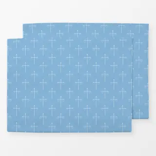 Tischset Maibaum Pattern Blue