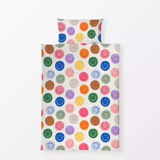 Bettwäsche Smile Allover bunt