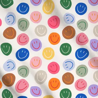 Meterware Smile Allover bunt