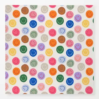 Tischdecke Smile Allover bunt