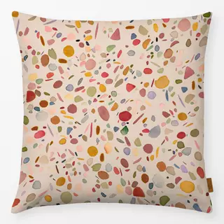 Kissen Abstrakt Terrazzo Herbst Beige