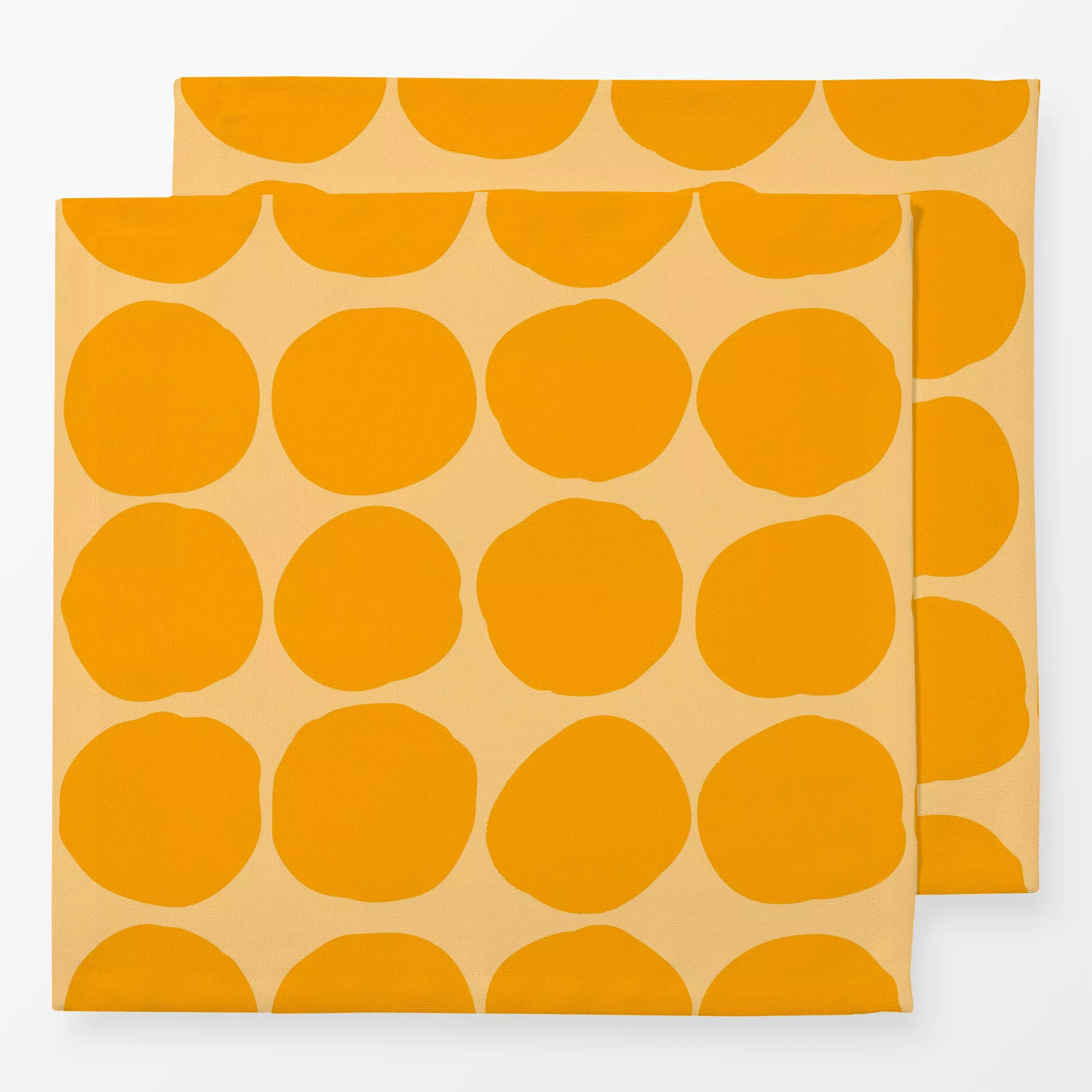 Servietten Orange Dots - Symbole & Muster - von „Studio Memb"; Muster, minimal, Punkte, Orange, Kreise, monochrom