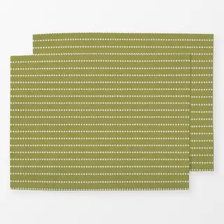 Tischset Muster Punkte grün