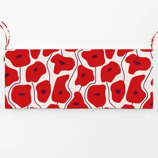 Bankauflage Poppy Pattern Red