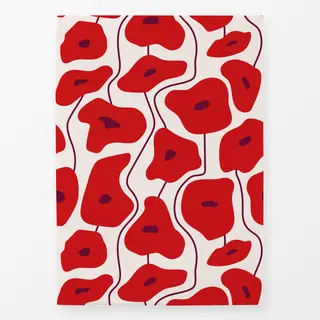 Geschirrtücher Poppy Pattern Red