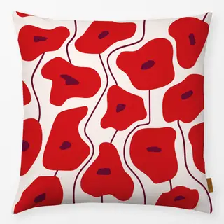 Kissen Poppy Pattern Red