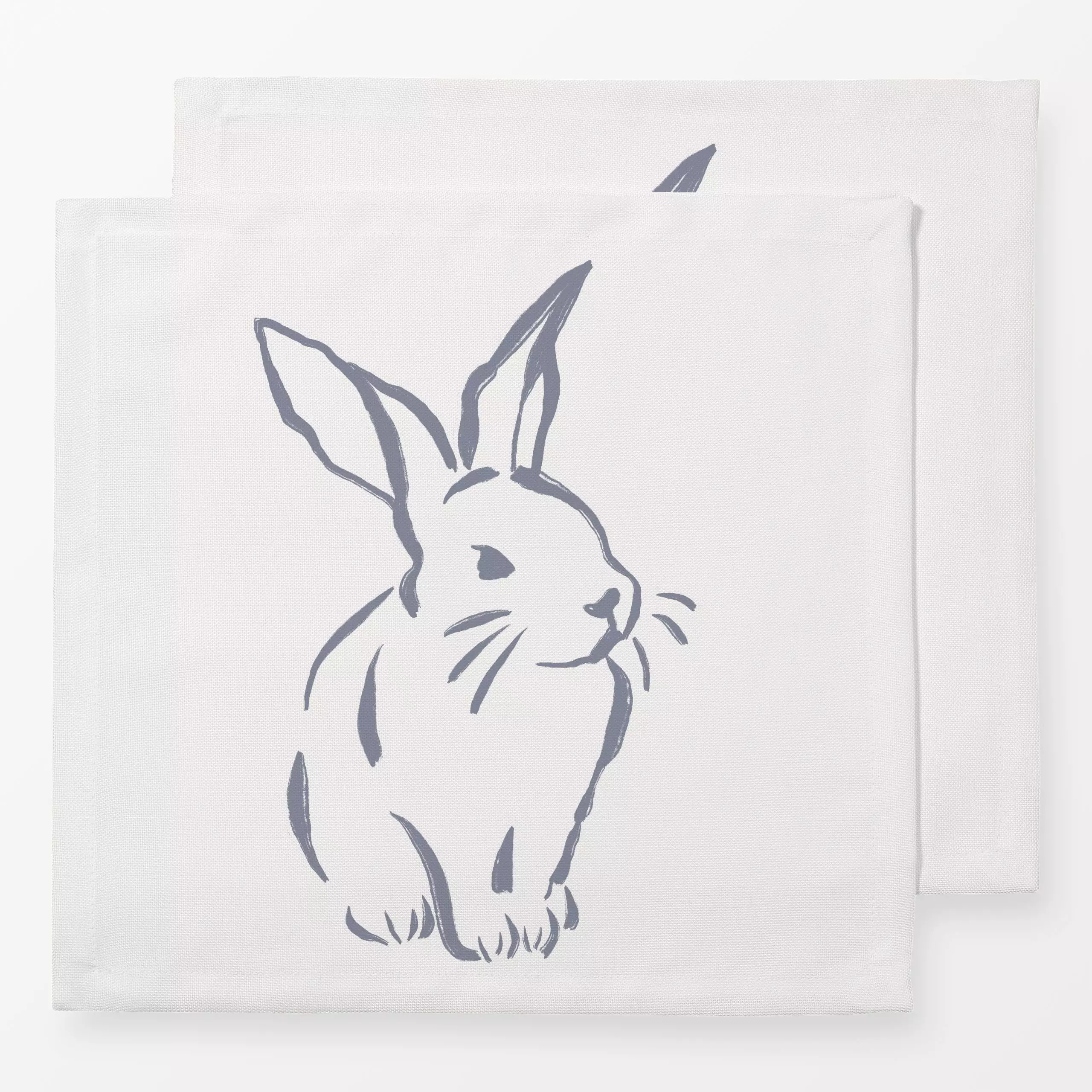 Servietten Kaninchen Osterhase gemalt - Frühling, Tiere, Anlässe, Ostern - von „Studio Kesse"; Hase, Tiere, Kaninchen, Oster...