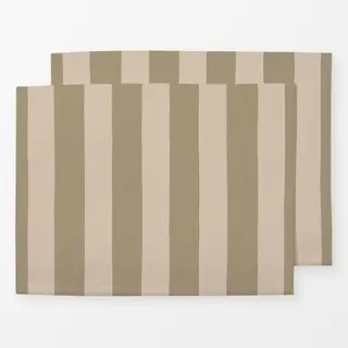 Tischset Streifen beige