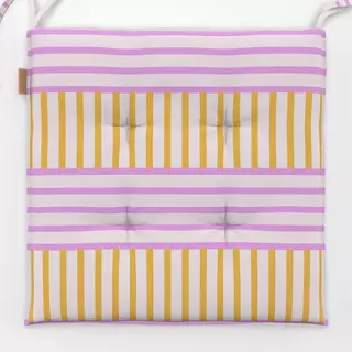Sitzkissen pink yellow stripes