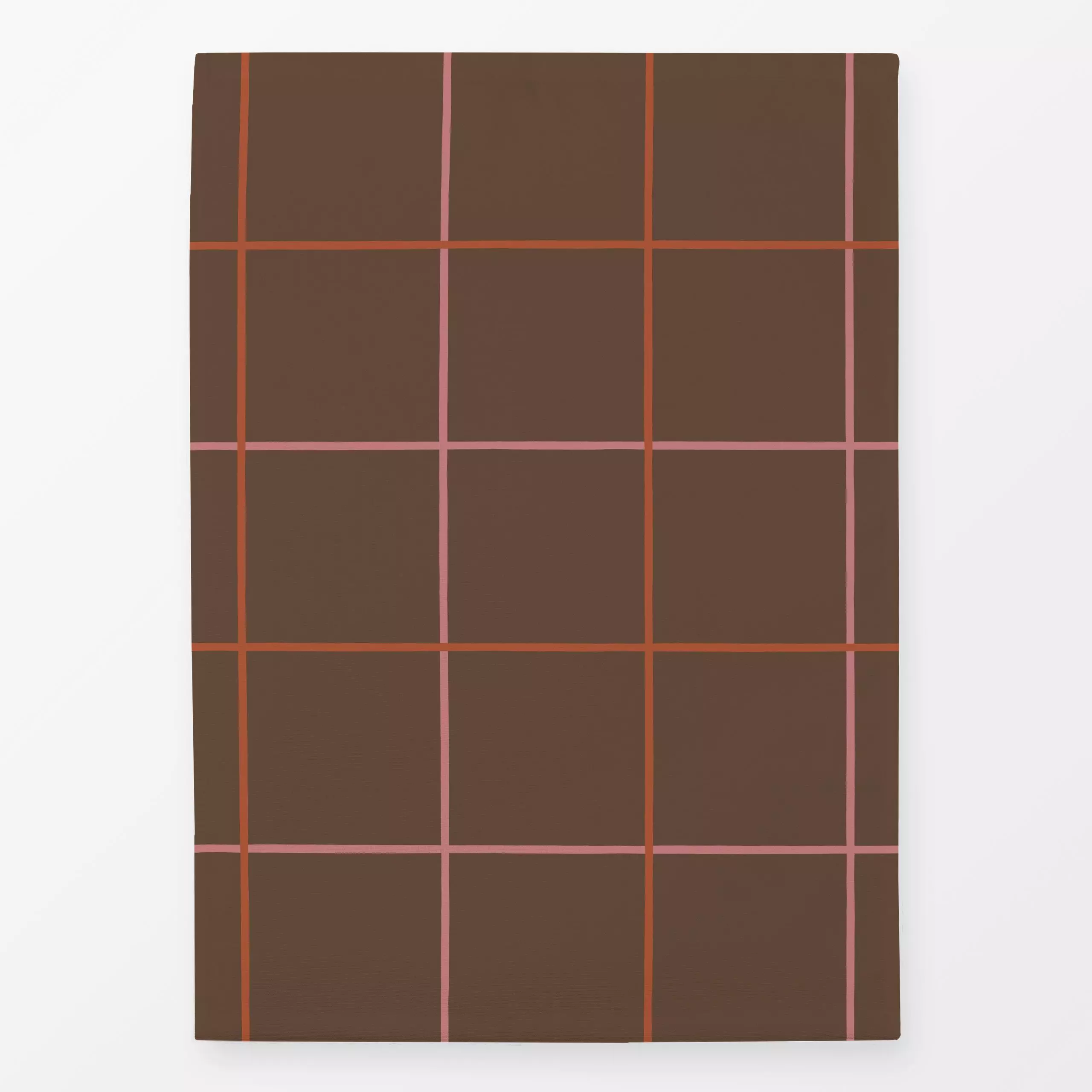 Geschirrtücher Großes Karo Braun Rosa - Symbole & Muster - von „Studio Kesse"; Karo, Herbst, Scandi, landhaus, klassisch, He...