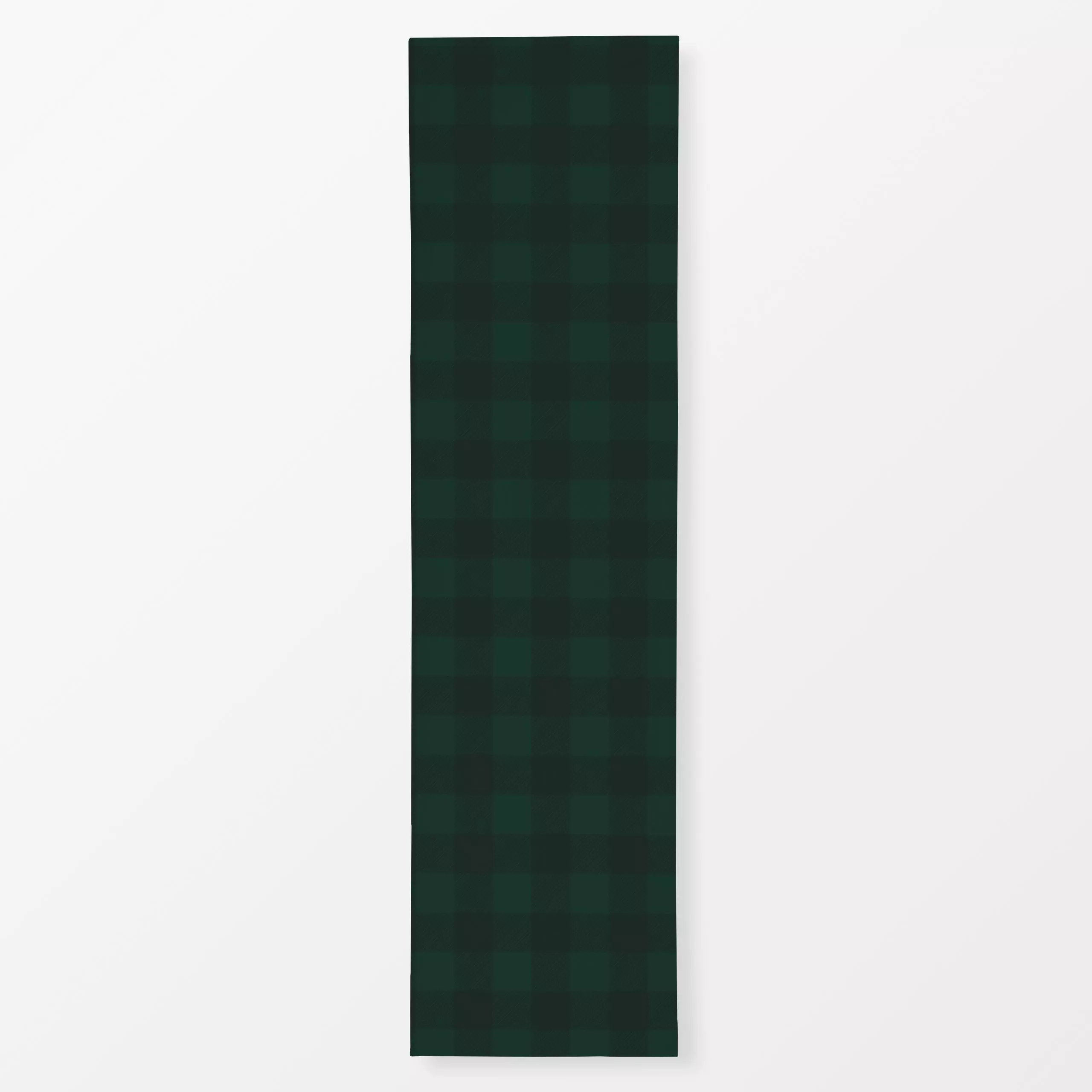 Tischläufer Gingham Classic Grün Schwarz - Herbst, Winter, Symbole & Muster - von „Studio ROSAGRAU"; Retro, weihnachtlich, w...