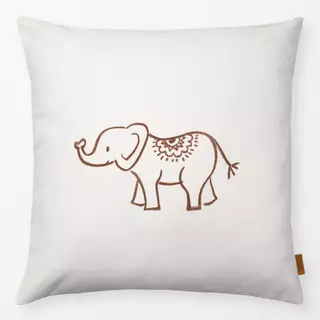 Kissen Elefant Ethno braun