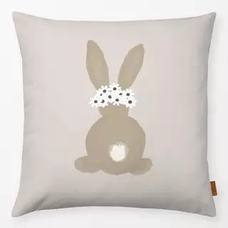 Kissen Osterhase Gänseblümchen Beige