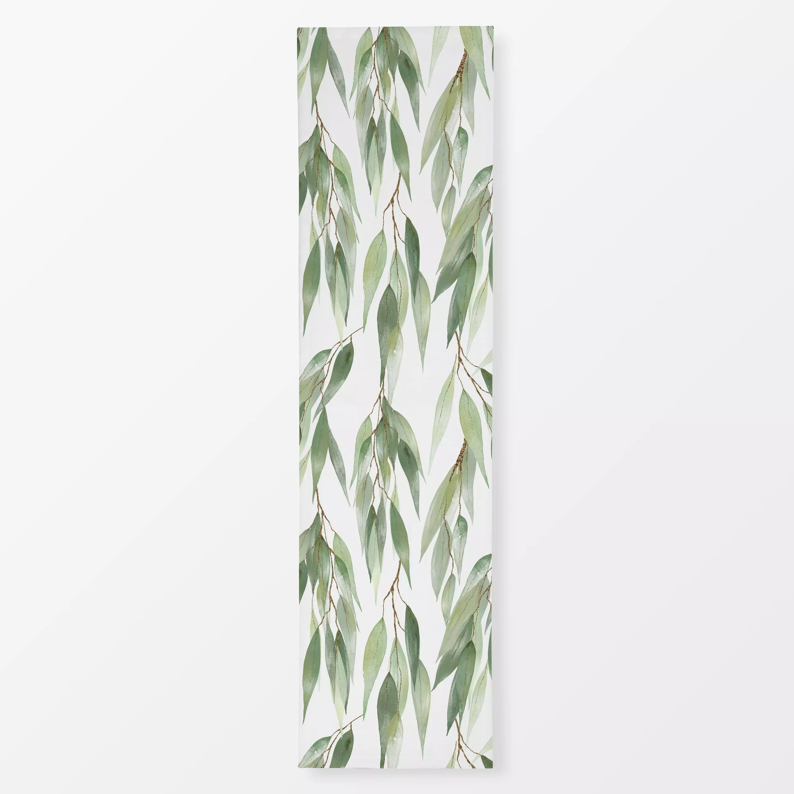 Tischläufer Eucalyptus Watercolor Muster - Blumen & Florales, Pflanzen & Botanik - von „Uta Naumann"; Muster, Blatt, Blätter...