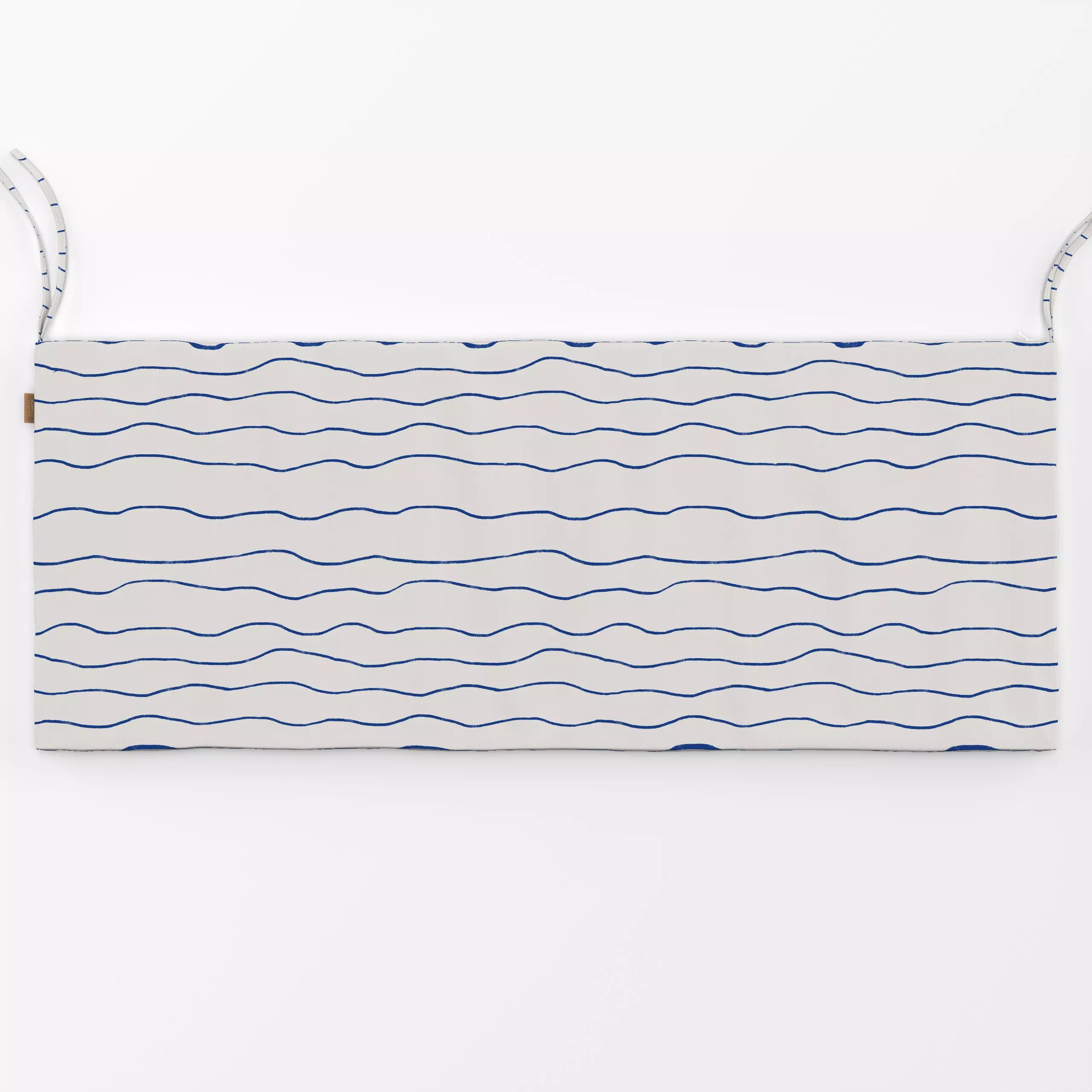 Bankauflage Wasser Blau - Symbole & Muster - von „textilwerk x hejmelig"; beige, blau, wellen, hejmelig, sommerhus, heimelig