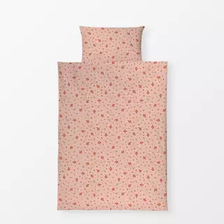 Bettwäsche Weihnachtsblätter Rosa Rot